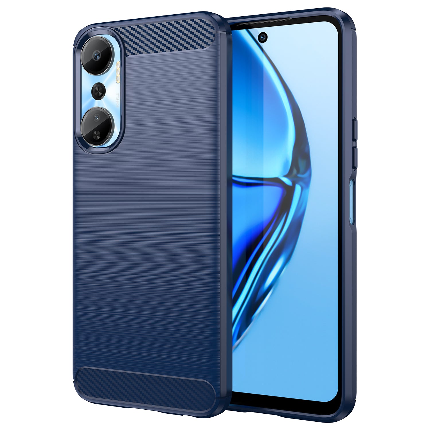 For Infinix Hot 20 4G Drop Resistant Carbon Fiber Texture Phone Case Soft TPU Brushed Surface Protective Cover For Infinix Hot 20 4G Drop Resistant Carbon Fiber Texture Phone Case Soft TPU Brushed Surface Protective Cover